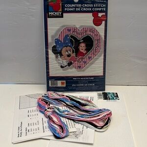 Minnie mouse counted cross stitch kit NEW